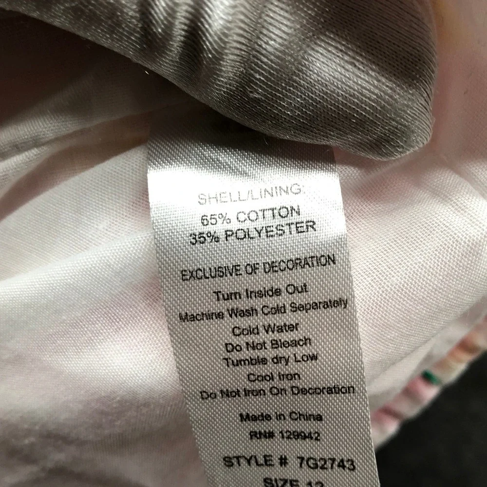 Btween Girls Size 12 Smocked Seersucker Maxi Dress Pink Gingham Lemon Pineapple